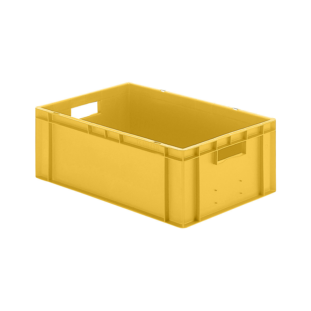 Euro stacking container, closed walls and base, LxWxH 600 x 400 x 210 mm, yellow, pack of 5