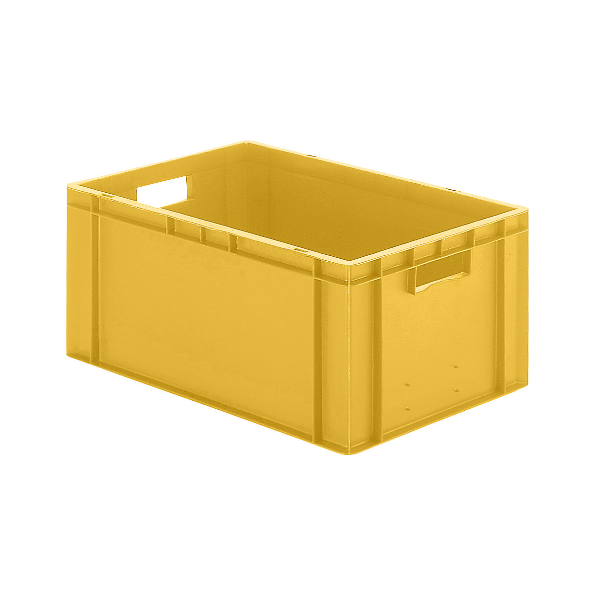 Euro stacking container, closed walls and base, LxWxH 600 x 400 x 270 mm, yellow, pack of 5