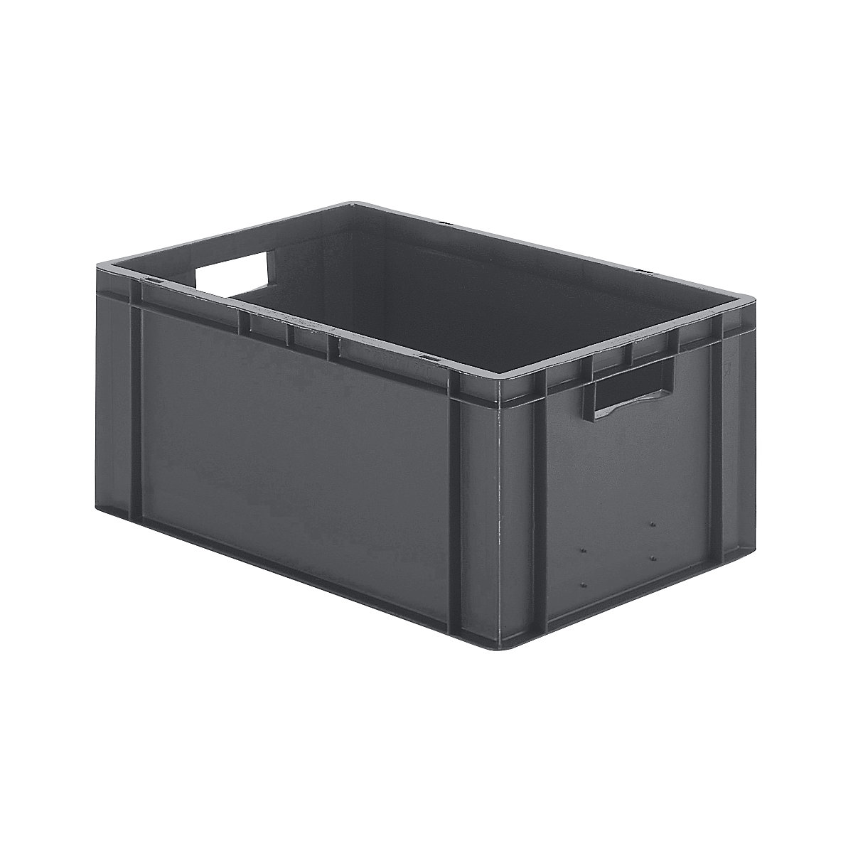 Euro stacking container, closed walls and base, LxWxH 600 x 400 x 270 mm, grey, pack of 5
