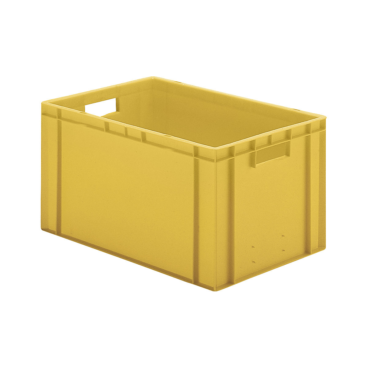 Euro stacking container, closed walls and base, LxWxH 600 x 400 x 320 mm, yellow, pack of 5