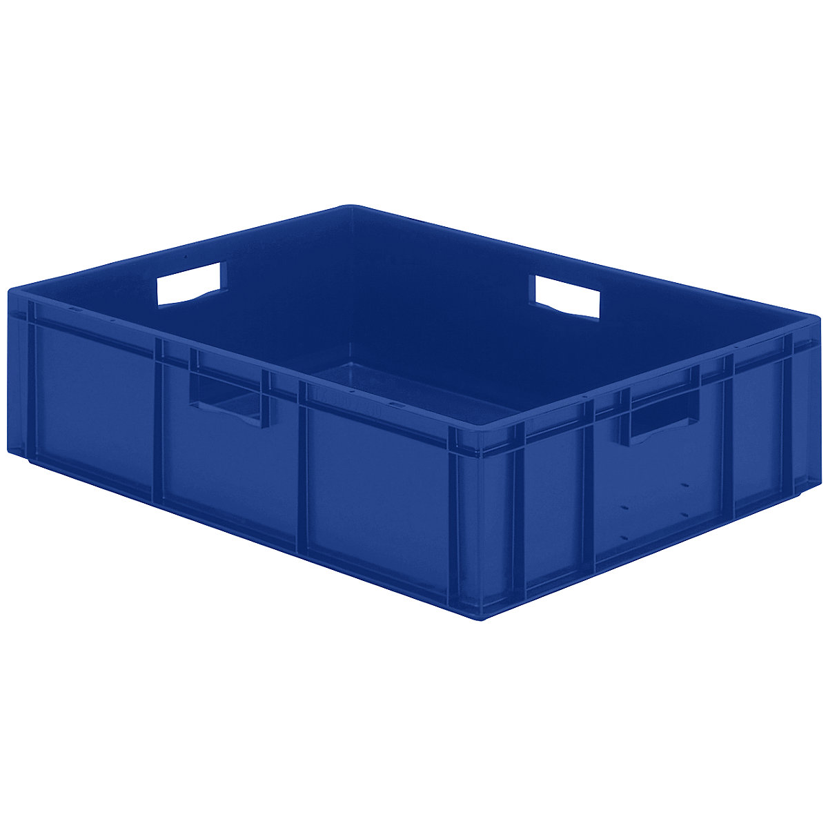 Euro stacking container, closed walls and base, LxWxH 800 x 600 x 210 mm, blue, pack of 2