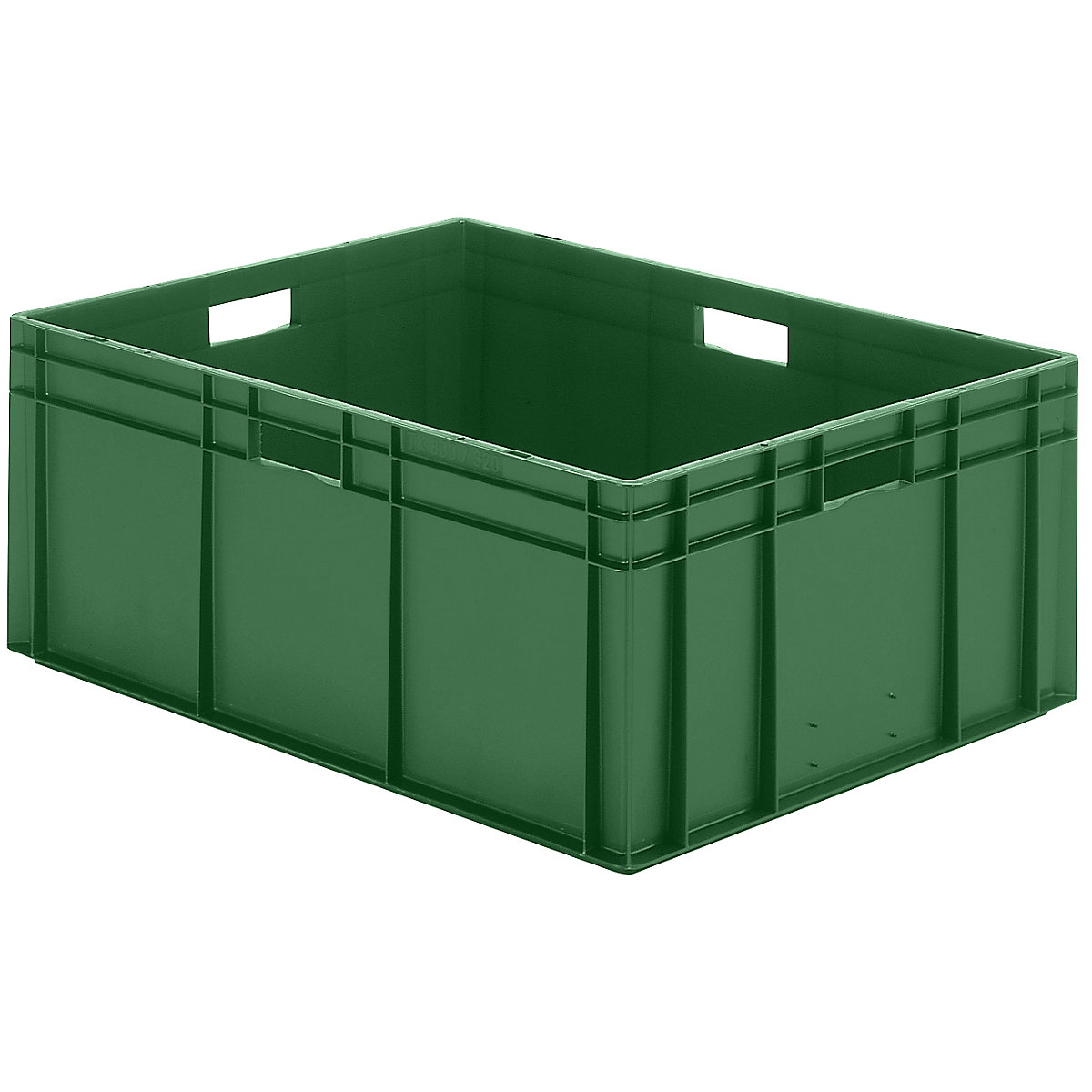 Euro stacking container, closed walls and base, LxWxH 800 x 600 x 320 mm, green, pack of 2
