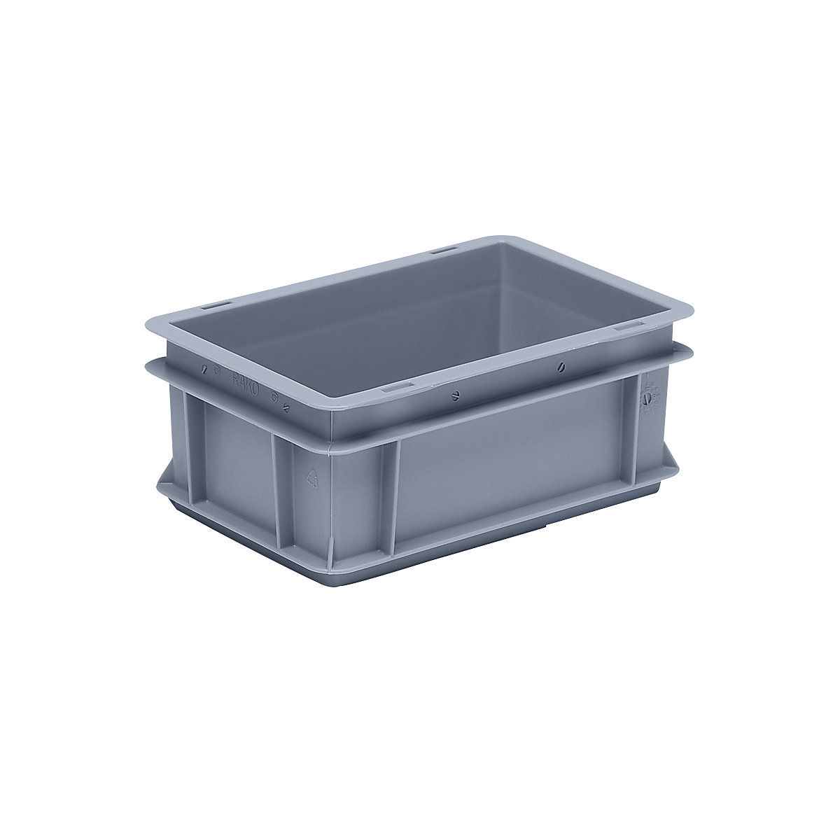 Euro stacking container made of polypropylene (PP), max. load 20 kg, silver grey, capacity 5 l, external height 120 mm, pack of 10-18