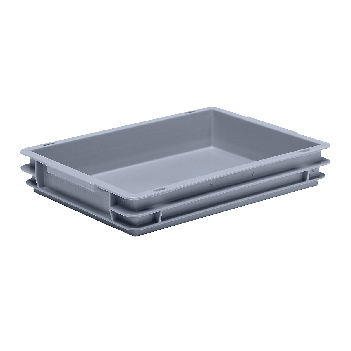 Euro stacking container made of polypropylene (PP), max. load 20 kg, silver grey, capacity 6 l, external height 65 mm, pack of 10