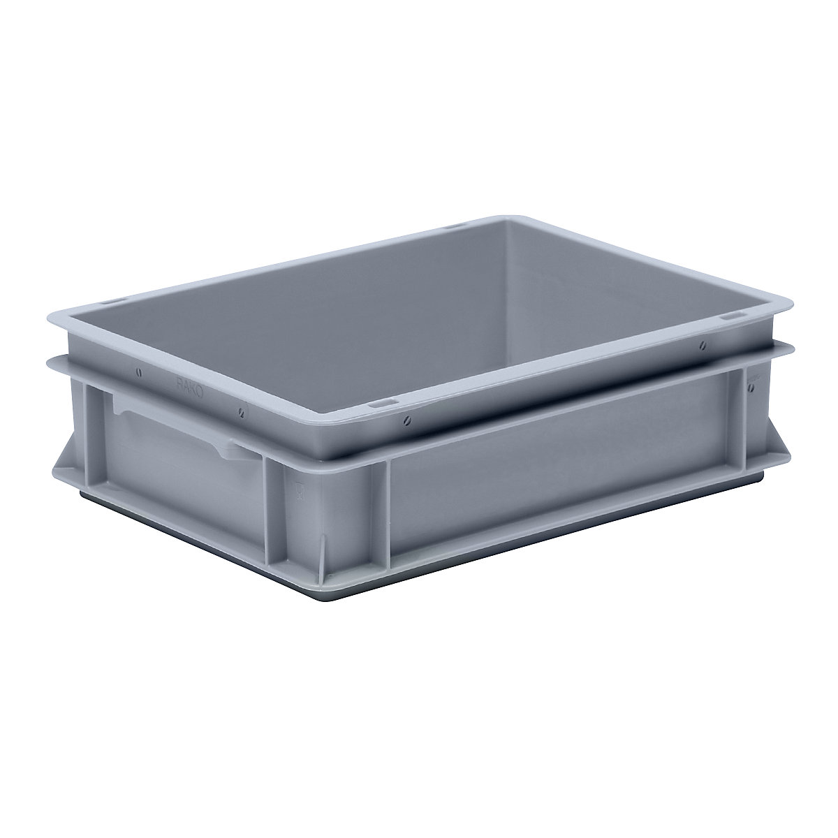Euro stacking container made of polypropylene (PP), max. load 20 kg, silver grey, capacity 10 l, external height 120 mm, pack of 8-4