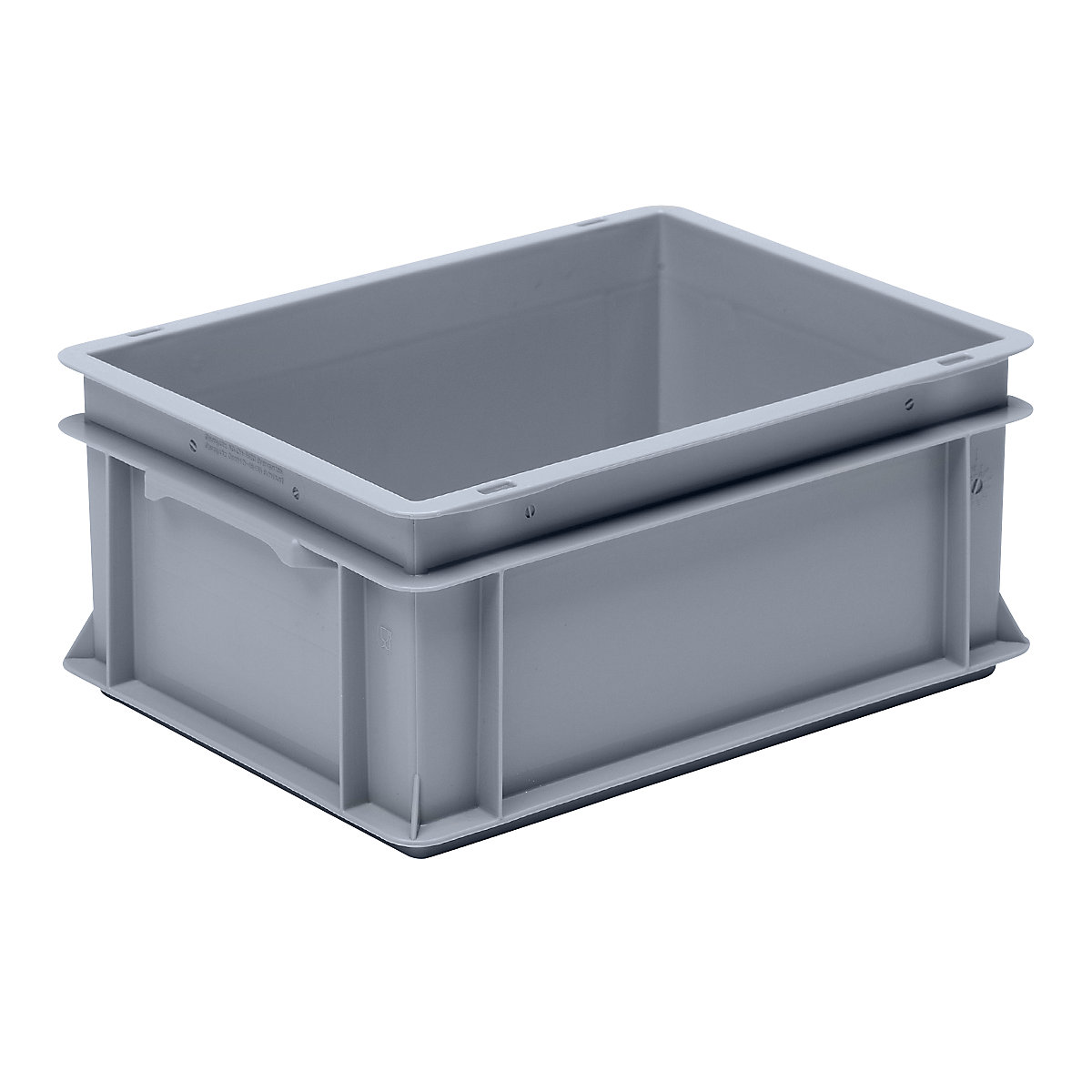Euro stacking container made of polypropylene (PP), max. load 20 kg, silver grey, capacity 15 l, external height 170 mm, pack of 6