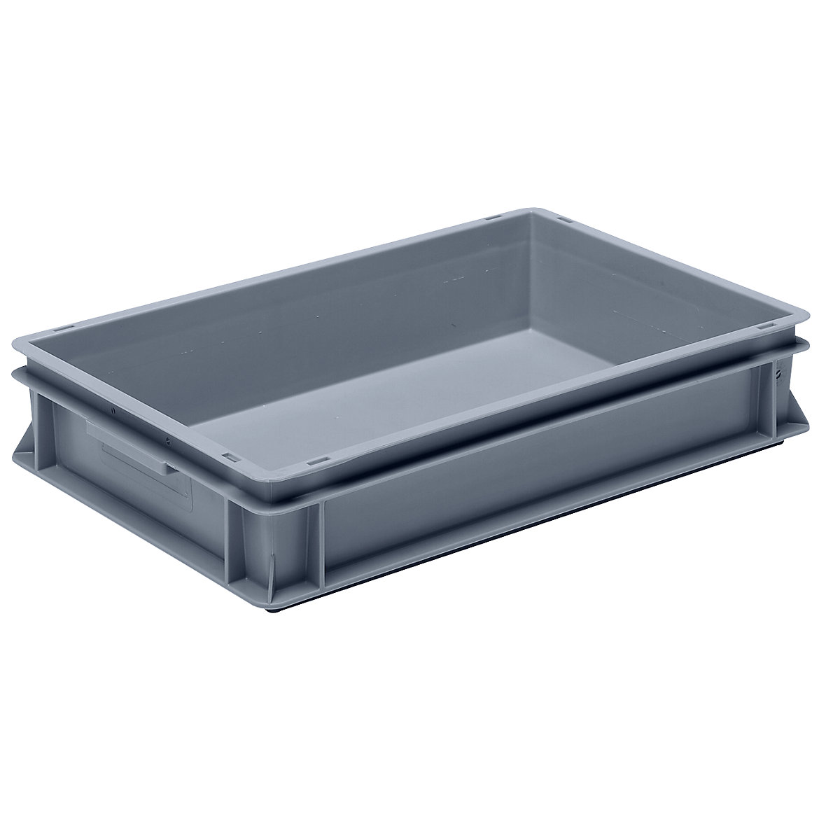 Euro stacking container made of polypropylene (PP), max. load 20 kg, silver grey, capacity 20 l, external height 120 mm, pack of 4