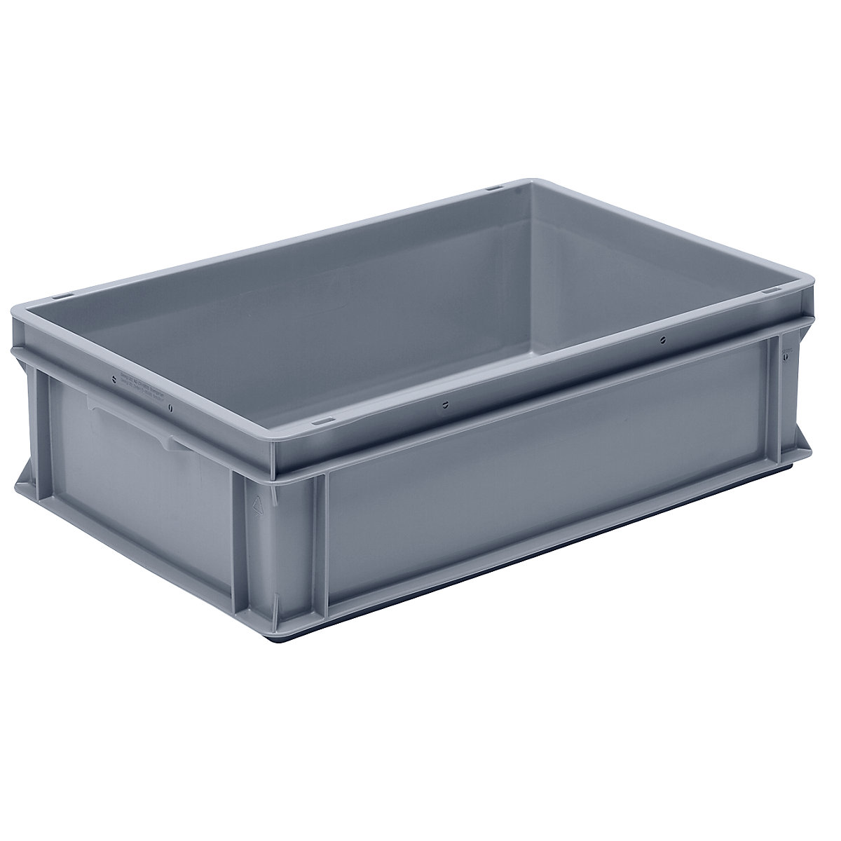 Euro stacking container made of polypropylene (PP), max. load 20 kg, silver grey, capacity 30 l, external height 170 mm, pack of 4