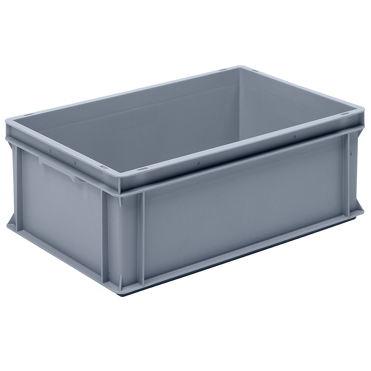 Euro stacking container made of polypropylene (PP), max. load 20 kg, silver grey, capacity 40 l, external height 220 mm, pack of 3