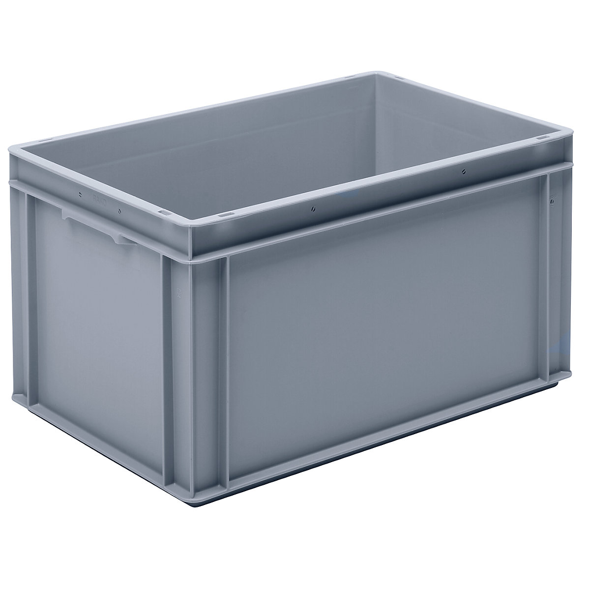 Euro stacking container made of polypropylene (PP), max. load 20 kg, silver grey, capacity 60 l, external height 325 mm, pack of 2