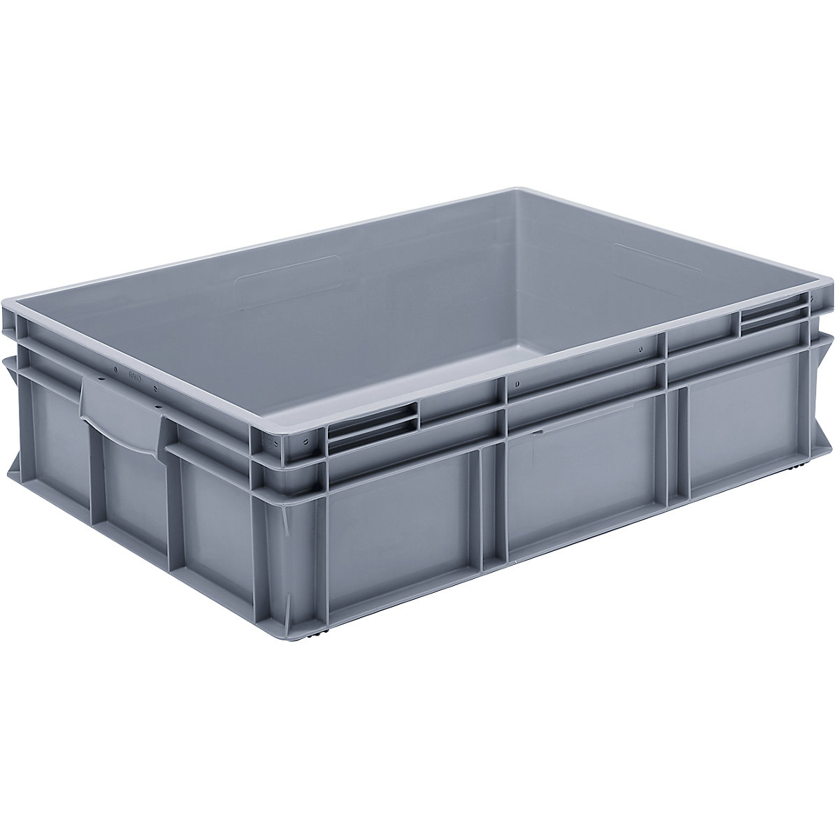 Euro stacking container made of polypropylene (PP), max. load 20 kg, silver grey, capacity 90 l, external height 220 mm, pack of 2