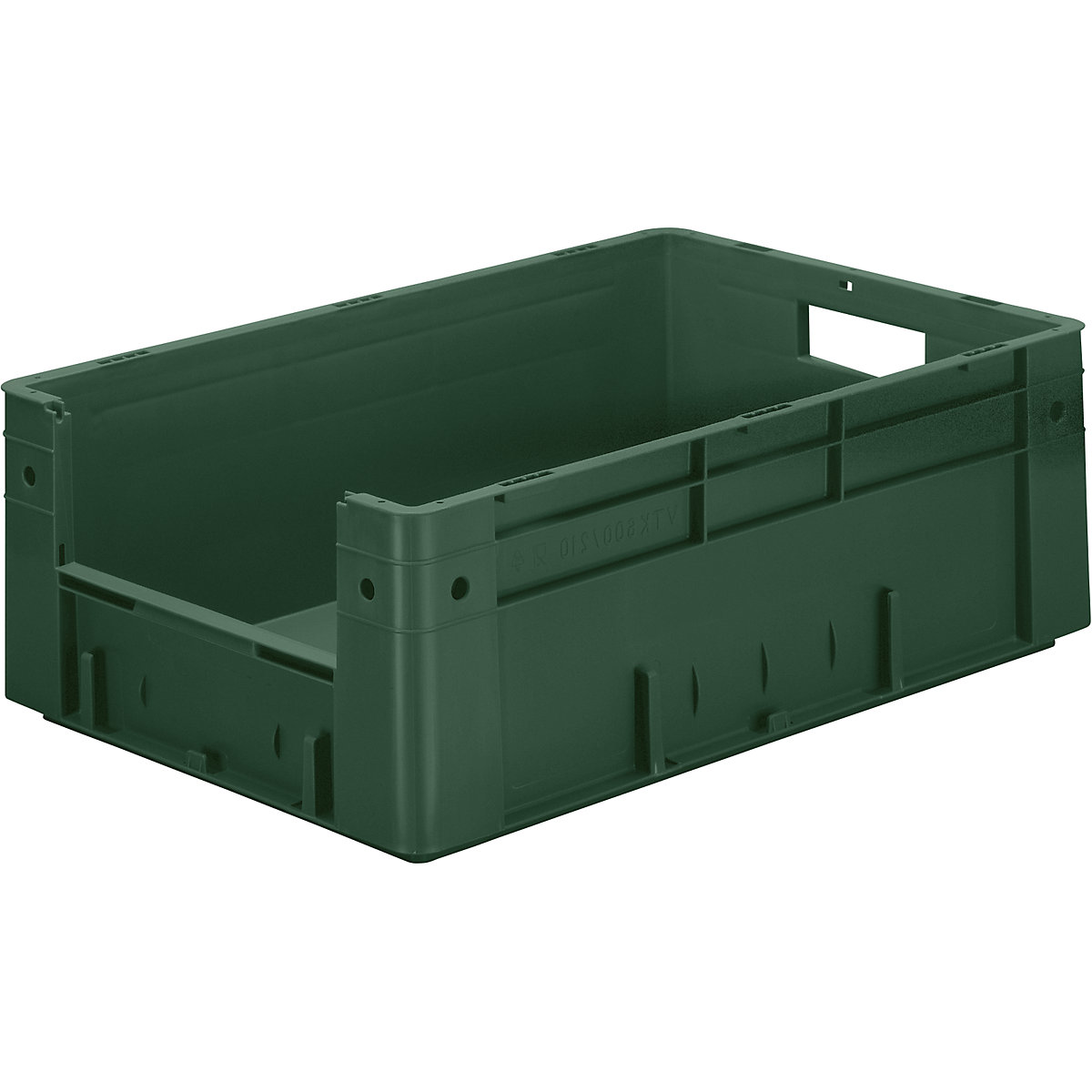 Euro stacking container, capacity 38 l, LxWxH 600 x 400 x 210 mm, pack of 2, green-3