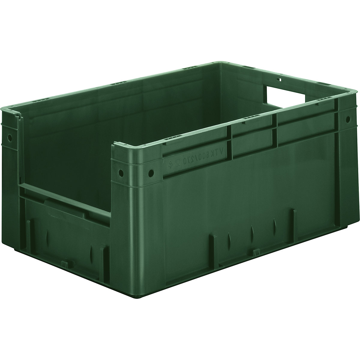 Euro stacking container, capacity 50 l, LxWxH 600 x 400 x 270 mm, pack of 2, green-3