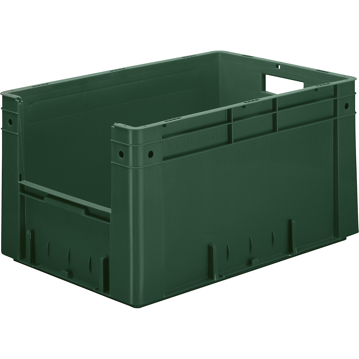Euro stacking container, capacity 60 l, LxWxH 600 x 400 x 320 mm, pack of 2, green-5
