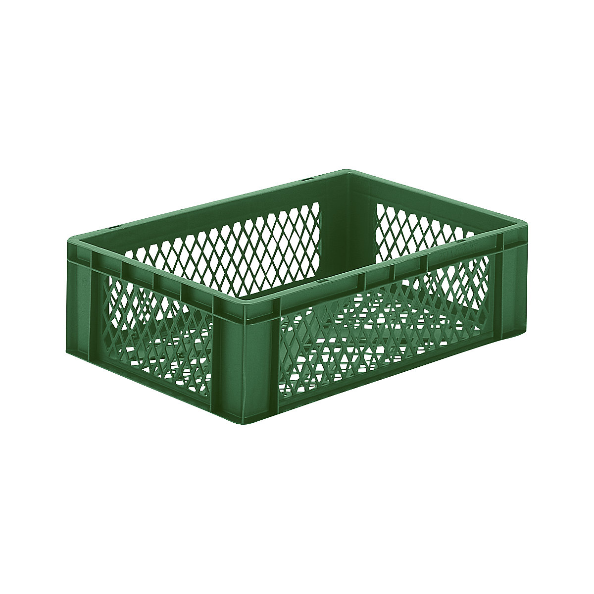 Euro stacking container, perforated walls and base, LxWxH 600 x 400 x 175 mm, green, pack of 5-7