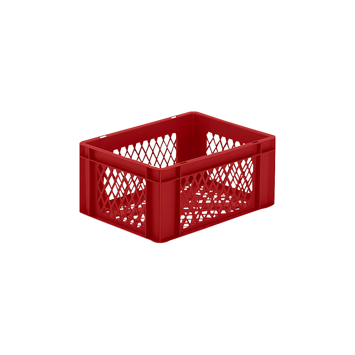 Euro stacking container, perforated walls and base, LxWxH 400 x 300 x 175 mm, red, pack of 5-7
