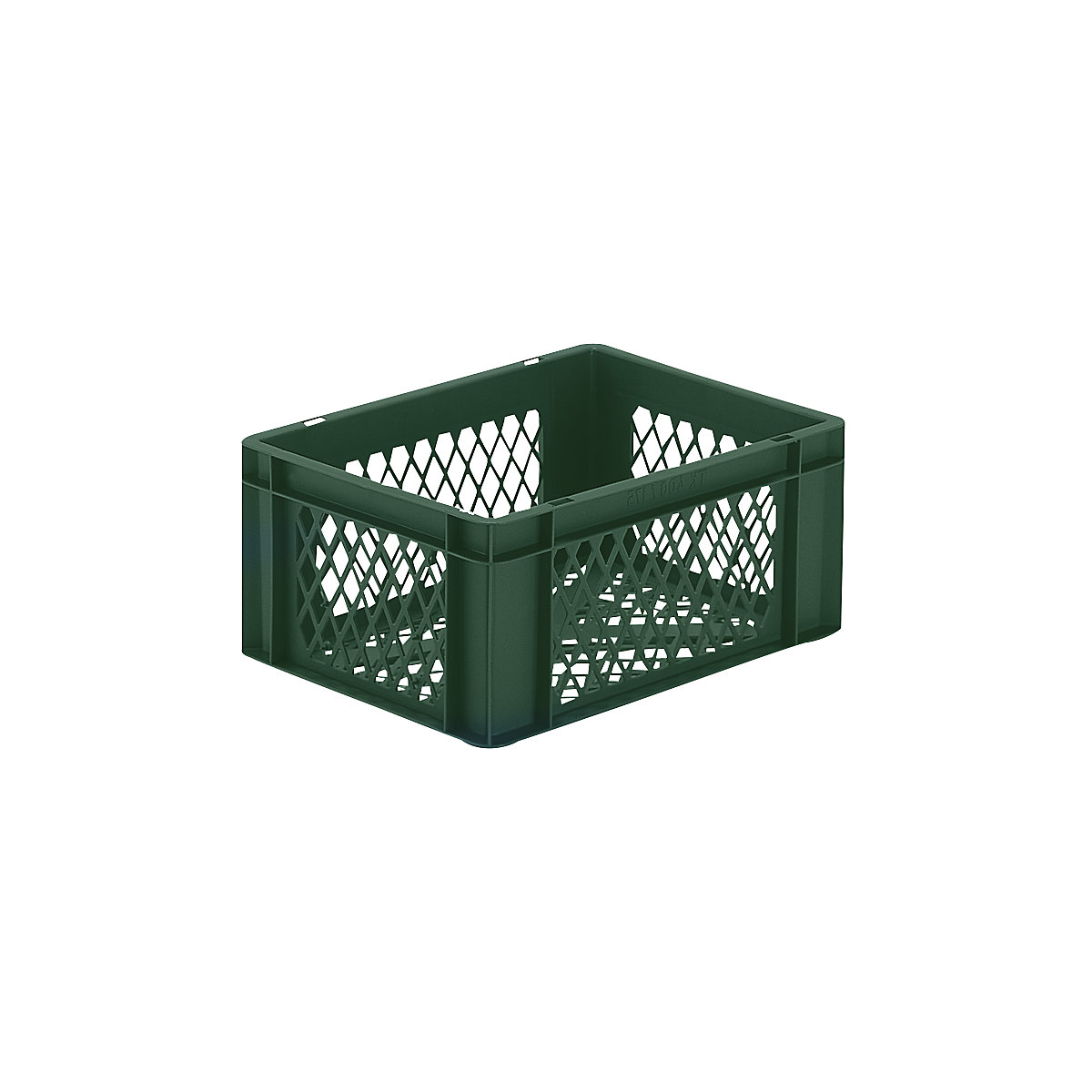 Euro stacking container, perforated walls and base, LxWxH 400 x 300 x 175 mm, green, pack of 5-6