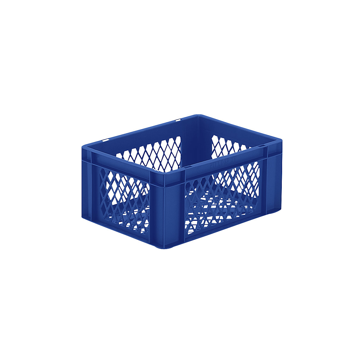 Euro stacking container, perforated walls and base, LxWxH 400 x 300 x 175 mm, blue, pack of 5-8