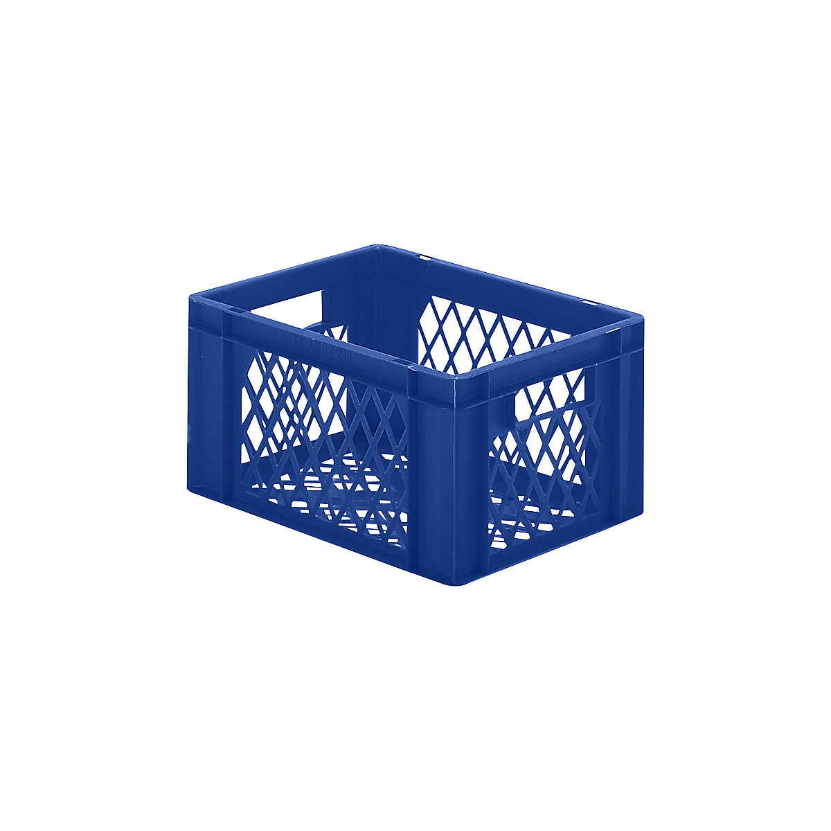 Euro stacking container, perforated walls and base, LxWxH 400 x 300 x 210 mm, blue, pack of 5
