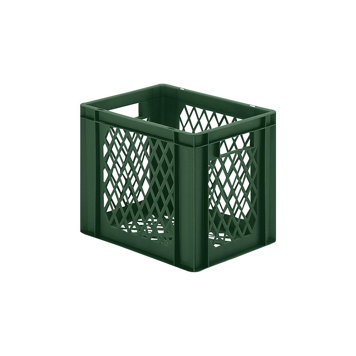 Euro stacking container, perforated walls and base, LxWxH 400 x 300 x 320 mm, green, pack of 5