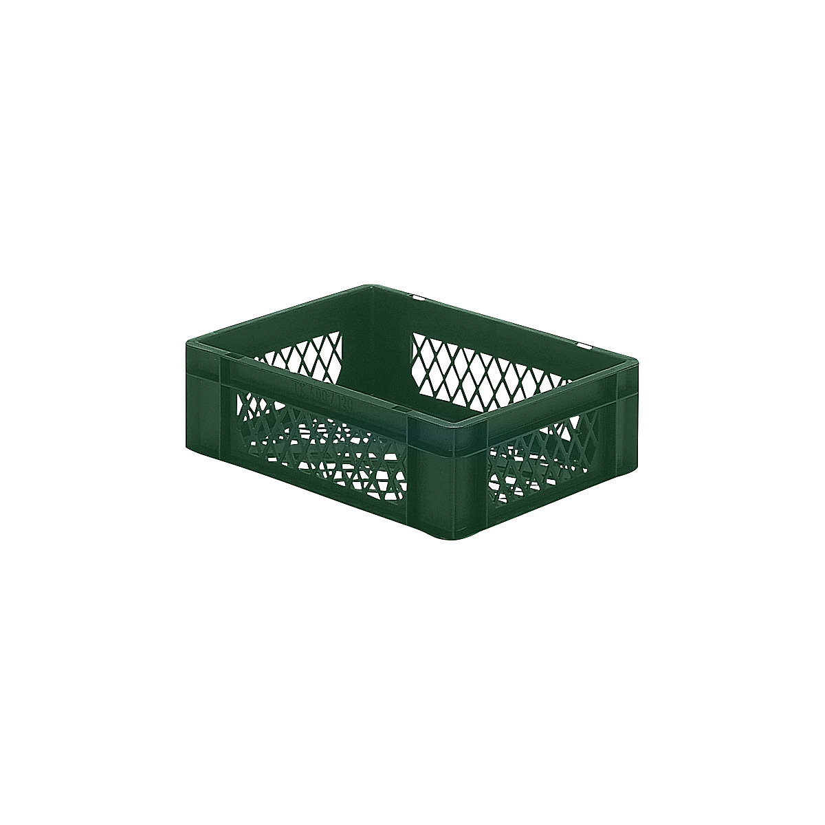 Euro stacking container, perforated walls and base, LxWxH 400 x 300 x 120 mm, green, pack of 5