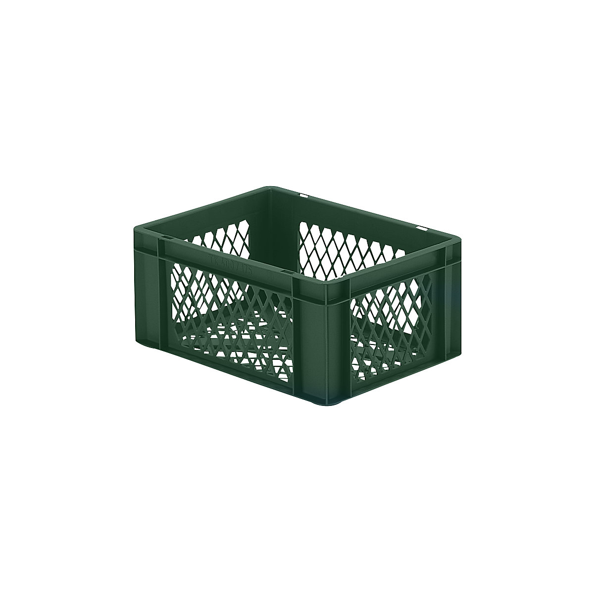 Euro stacking container, perforated walls and base, LxWxH 400 x 300 x 175 mm, green, pack of 5
