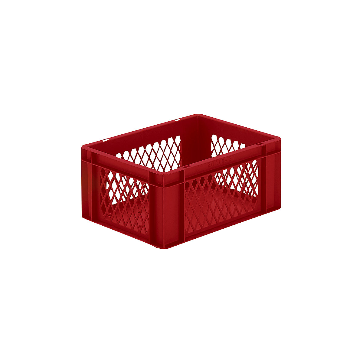 Euro stacking container, perforated walls, closed base, LxWxH 400 x 300 x 175 mm, red, pack of 5-6