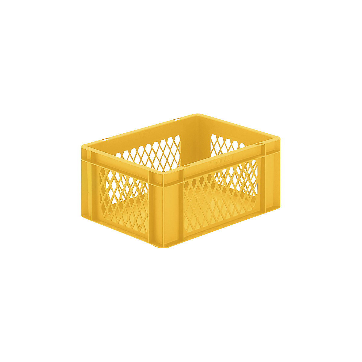 Euro stacking container, perforated walls, closed base, LxWxH 400 x 300 x 175 mm, yellow, pack of 5-8