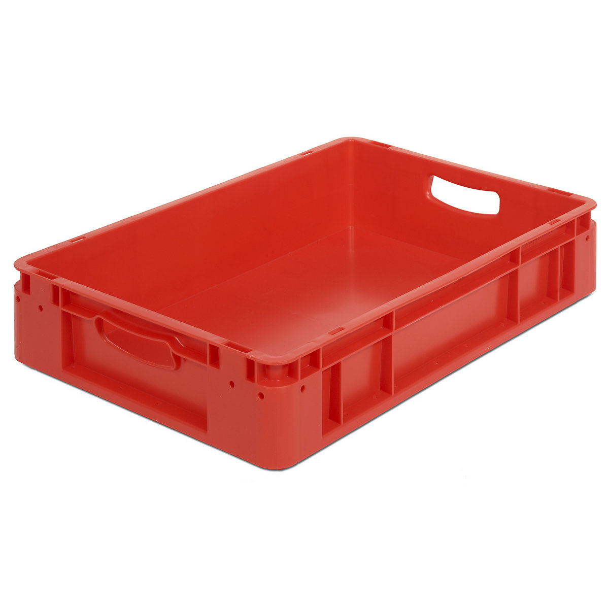 Industrial container, capacity 20 l, LxWxH 600 x 400 x 120 mm, pack of 5, red