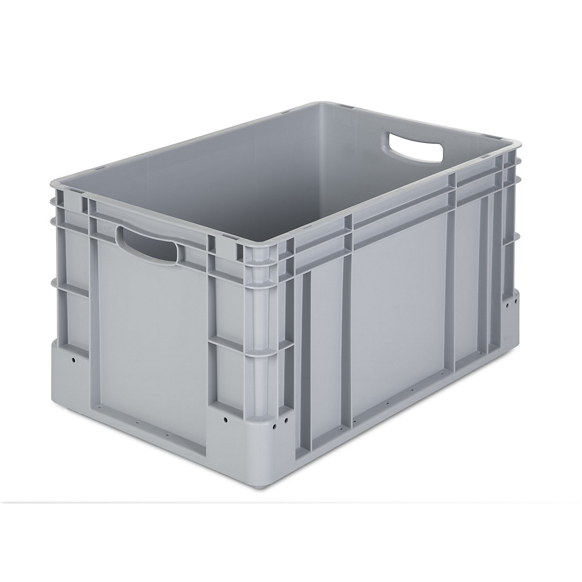 Industrial container, capacity 60 l, LxWxH 600 x 400 x 320 mm, pack of 3, grey