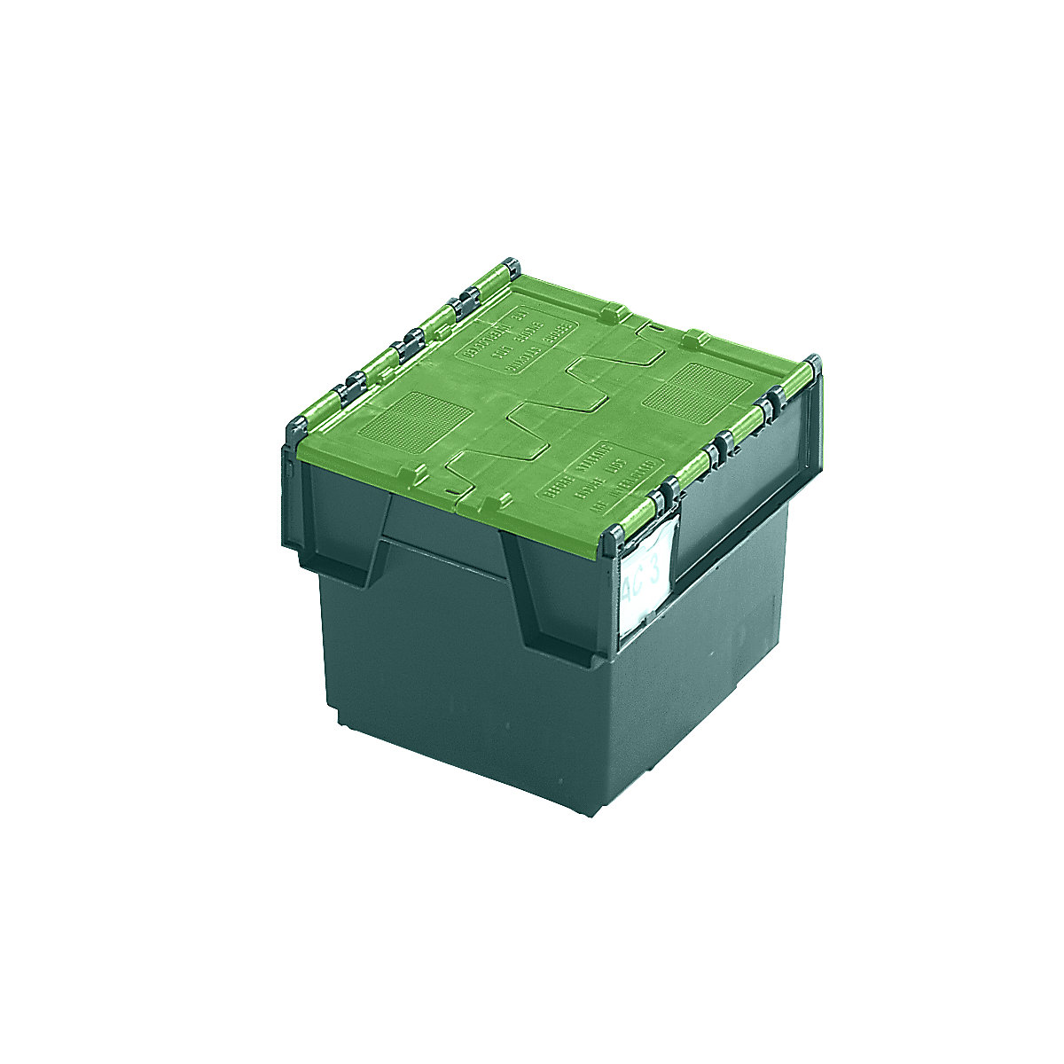 KAIMAN reusable stacking container, capacity 20 litres, LxWxH 400 x 300 x 252 mm, green