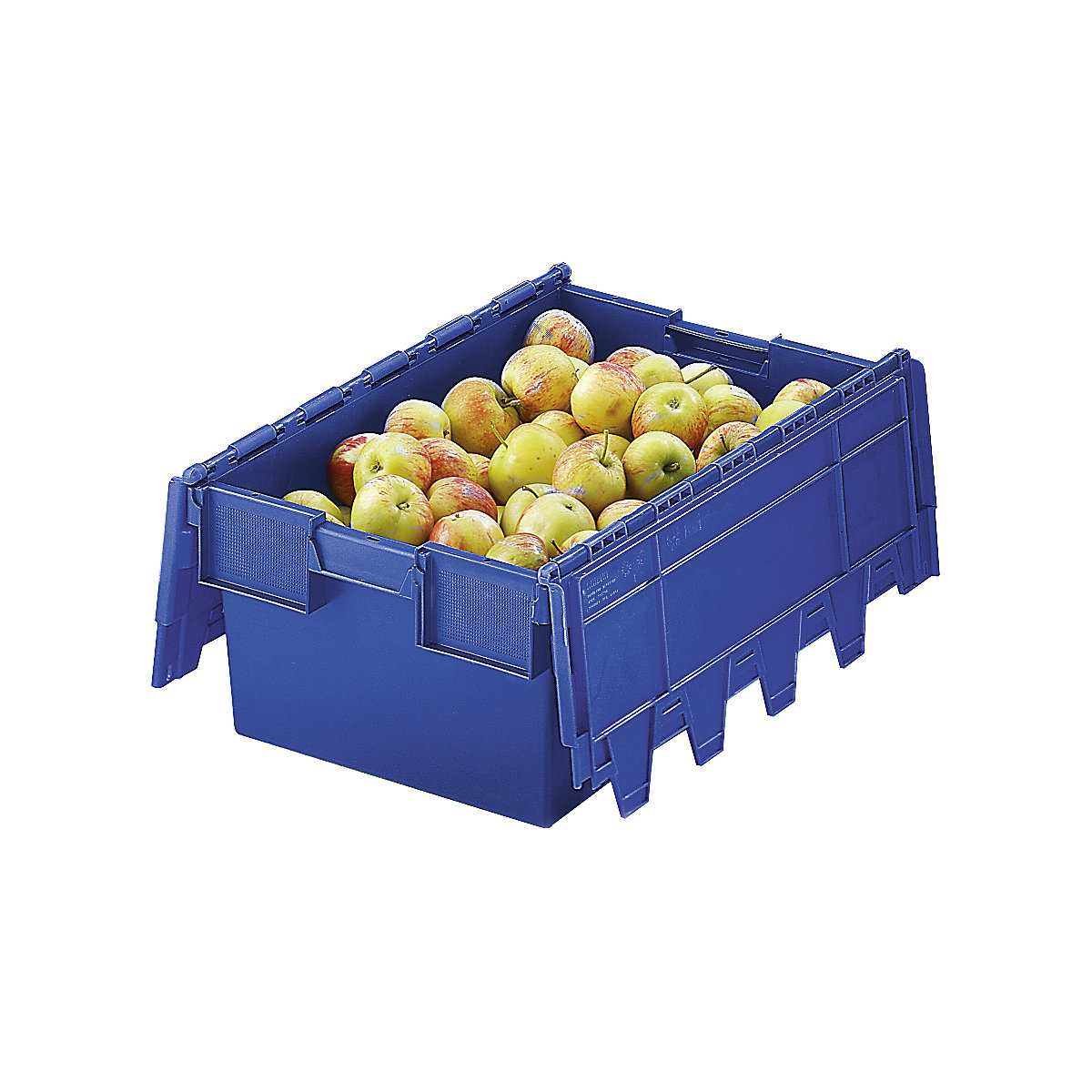 KAIMAN reusable stacking container, capacity 40 l, LxWxH 600 x 400 x 250 mm, blue, 10+ items-4