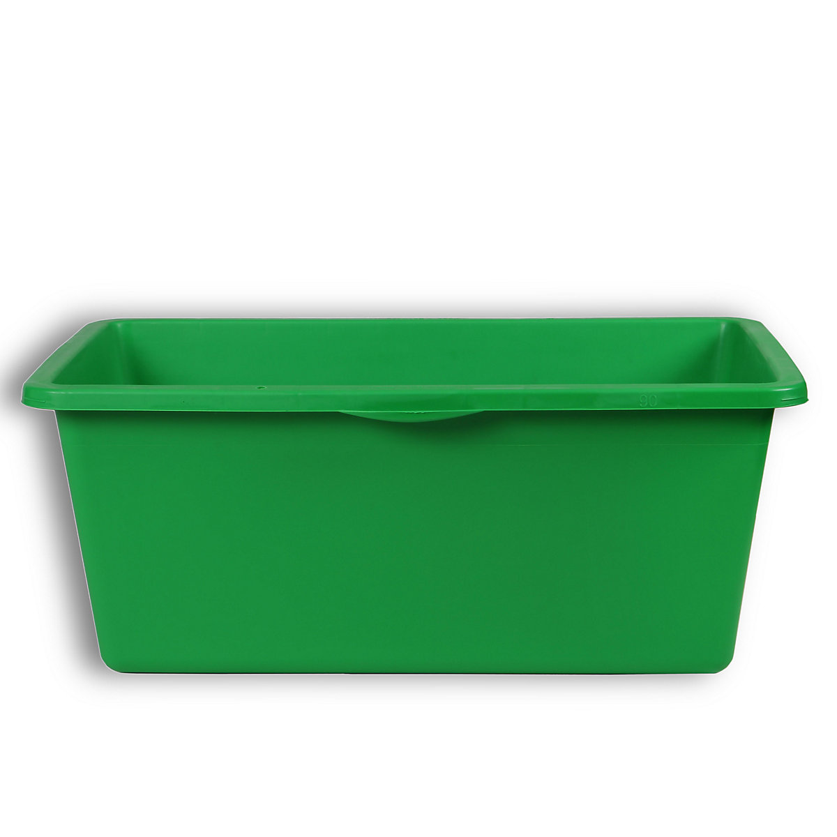 Plastic container, capacity 90 l, 640 x 350 mm, green, pack of 3-5