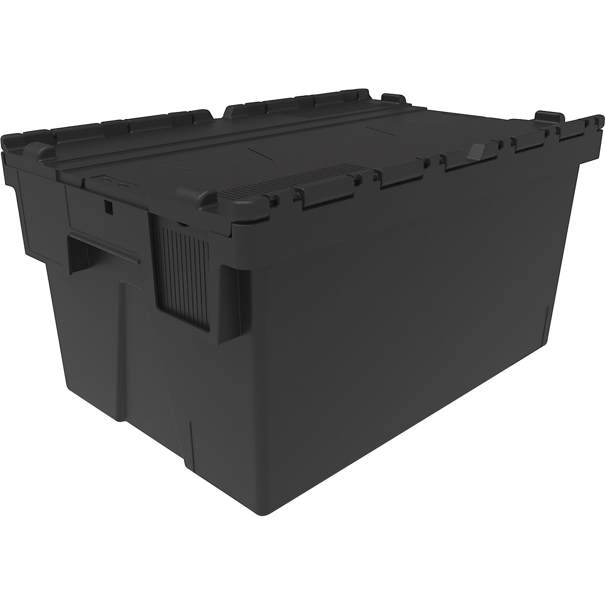Reusable stacking container, LxWxH 600 x 400 x 310 mm, black-5