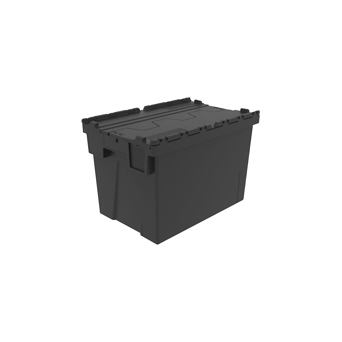 Reusable stacking container, LxWxH 600 x 400 x 400 mm, black-5
