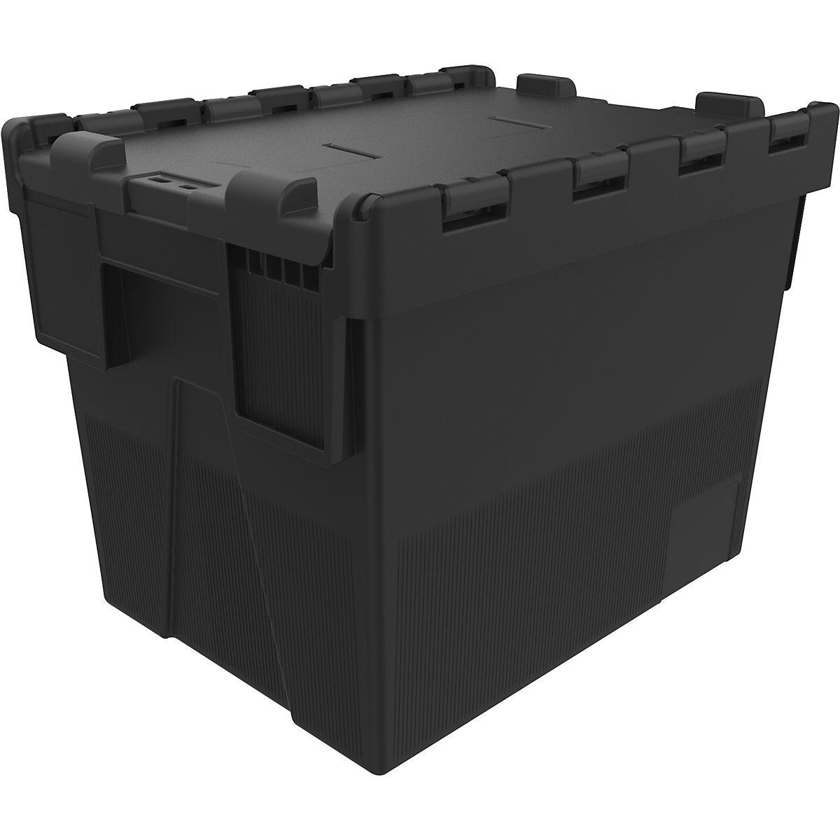 Reusable stacking container, LxWxH 400 x 300 x 306 mm, black-4