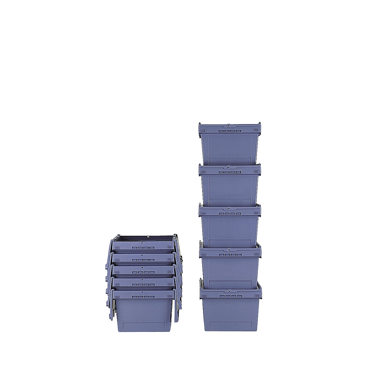 Reusable stacking container with folding lid – BITO (Product illustration 10)-9