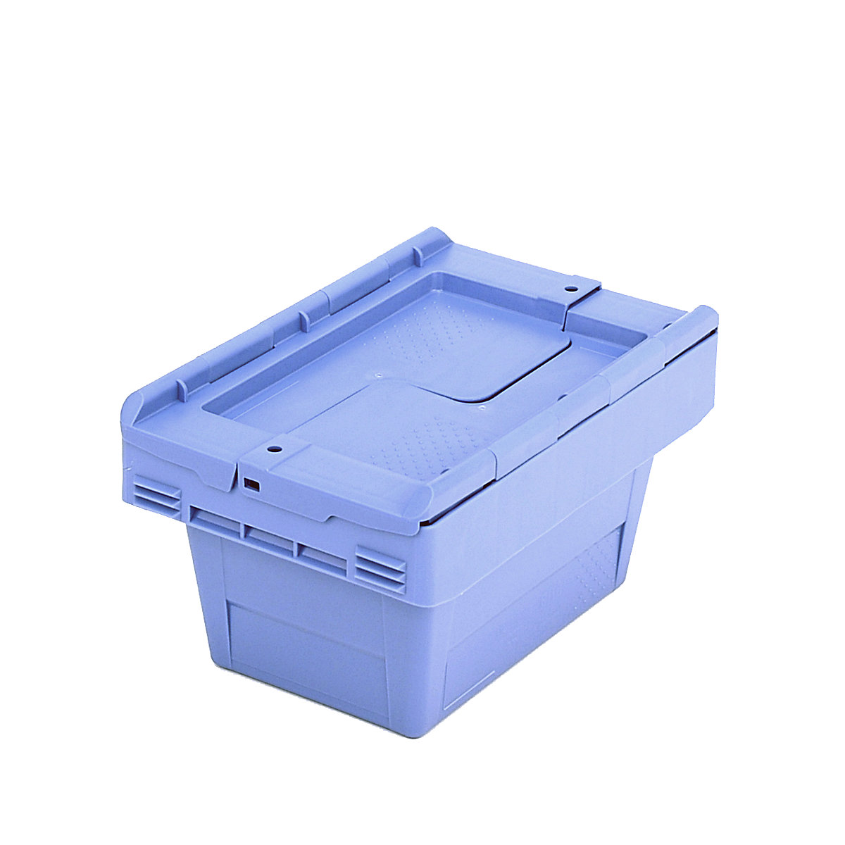 Reusable stacking container with folding lid - BITO