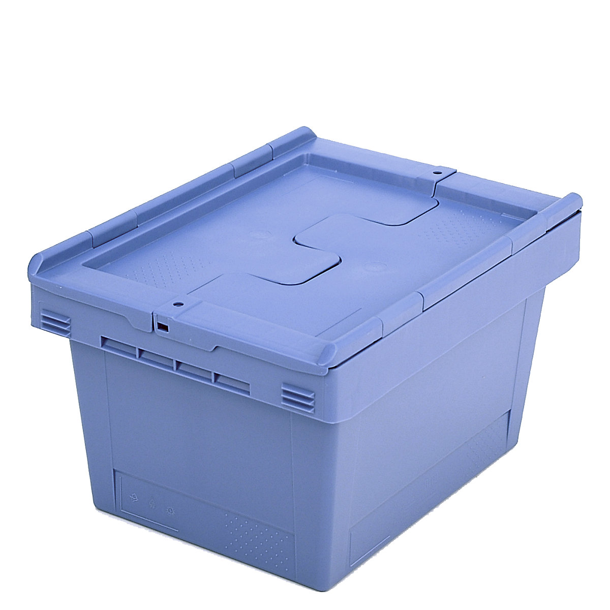 Reusable stacking container with folding lid – BITO, capacity 18 l, 10+ items-6