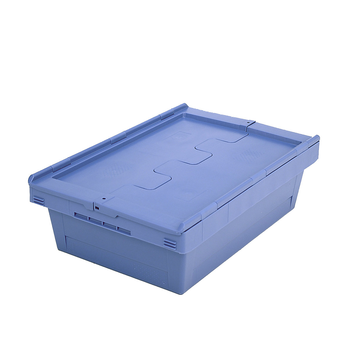 Reusable stacking container with folding lid – BITO, capacity 29 l, 10+ items-5