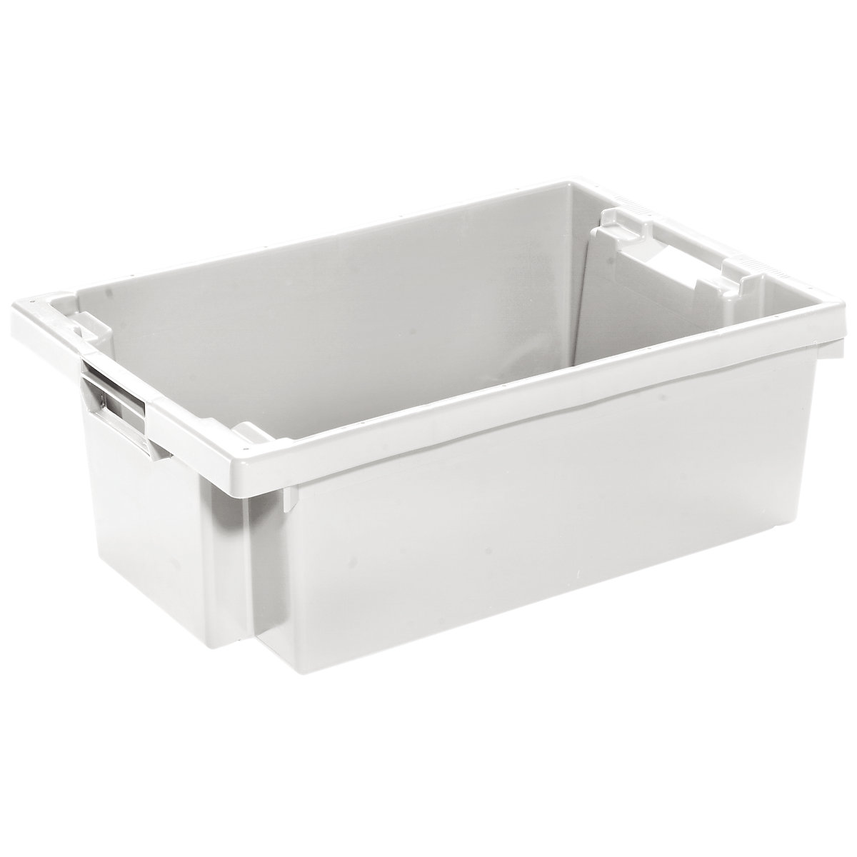 Stack/nest container made of HDPE, capacity 32 l, solid walls and base, natural white