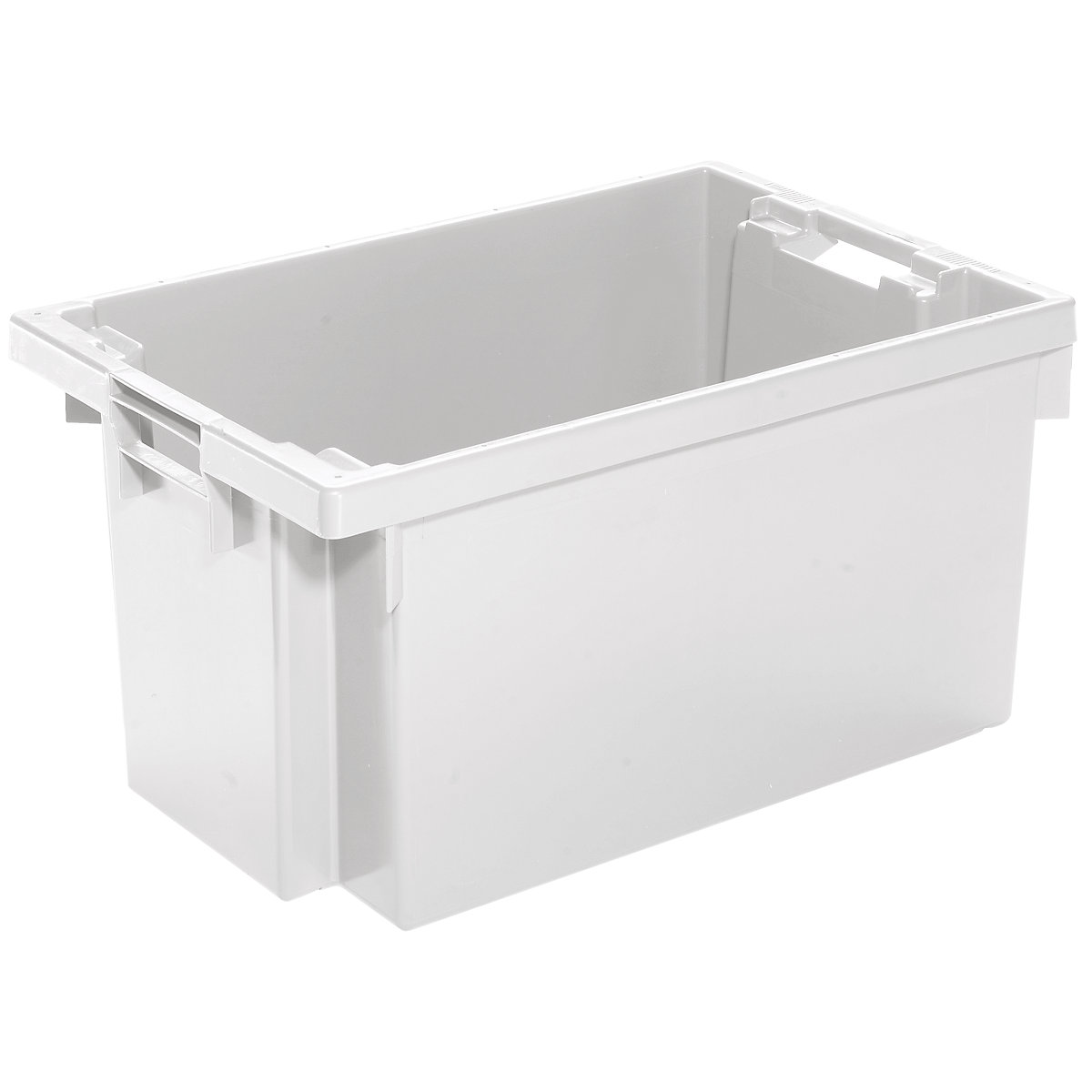 Stack/nest container made of HDPE, capacity 50 l, solid walls and base, natural white