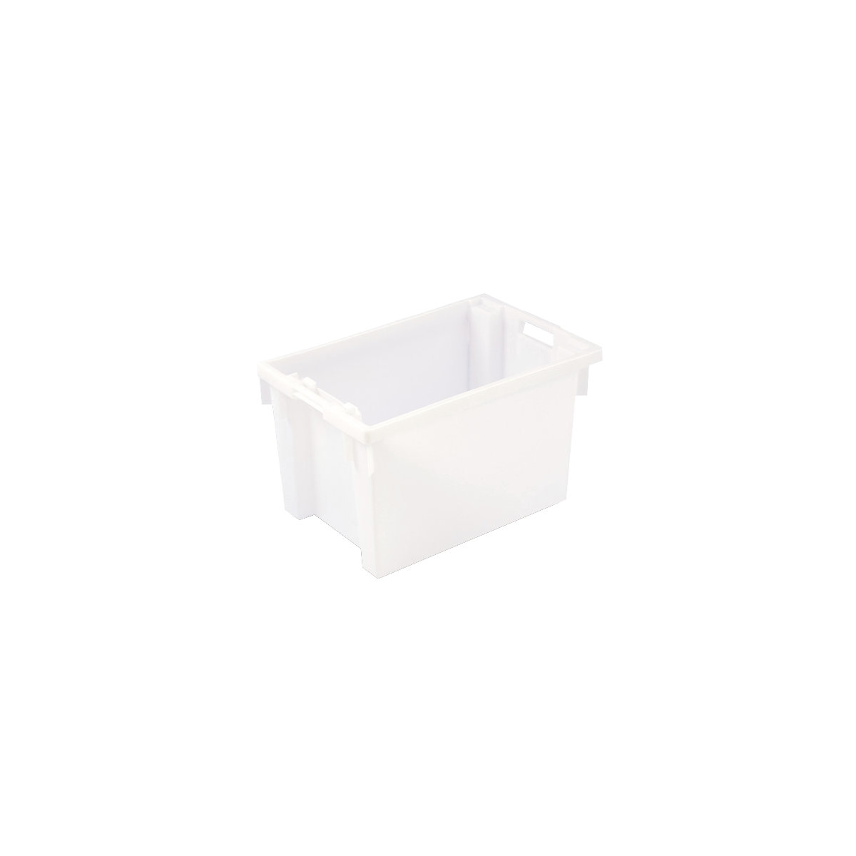 Stack/nest container made of HDPE, capacity 60 l, solid walls and base, natural white