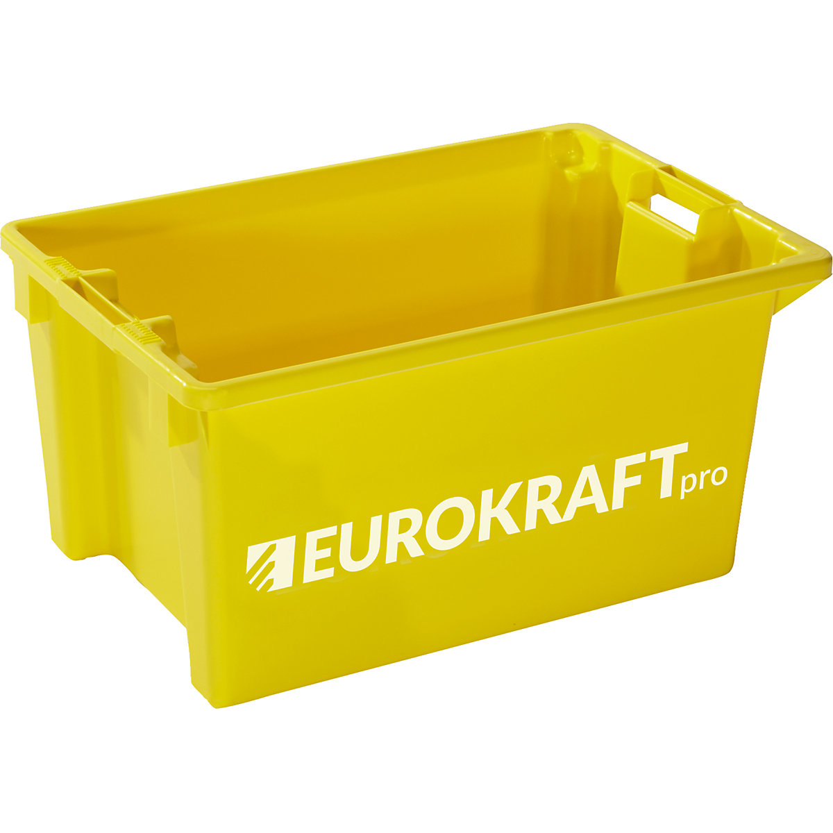 Stack/nest container – eurokraft pro, capacity 50 l, pack of 3, yellow-2