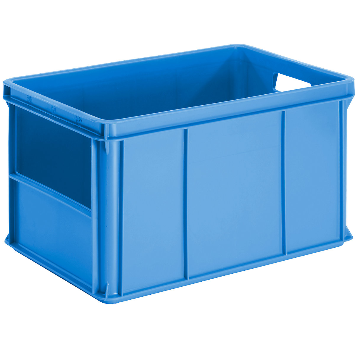 Stacking and transport container, solid walls, base, capacity 60 l, pack of 4