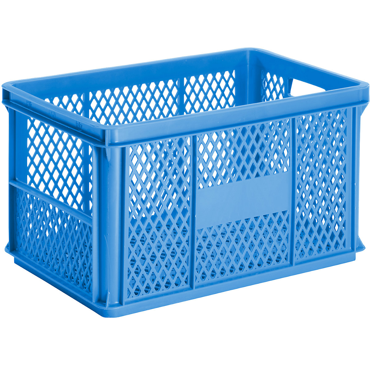 Stacking and transport container, perforated walls, base, opening on the end, capacity 60 l, pack of 4-2