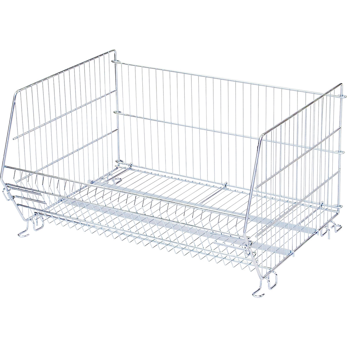 Stacking basket, collapsible, LxWxH 1192 x 770 x 485 mm, zinc plated-8