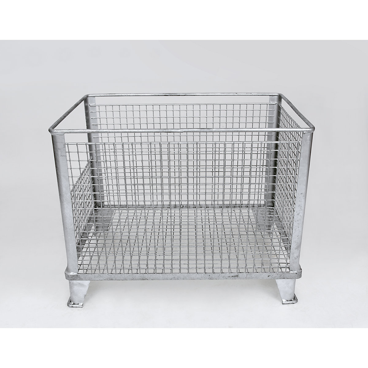 Stacking basket for heavy items, with access opening, external dims. LxWxH 815 x 565 x 625 mm-6