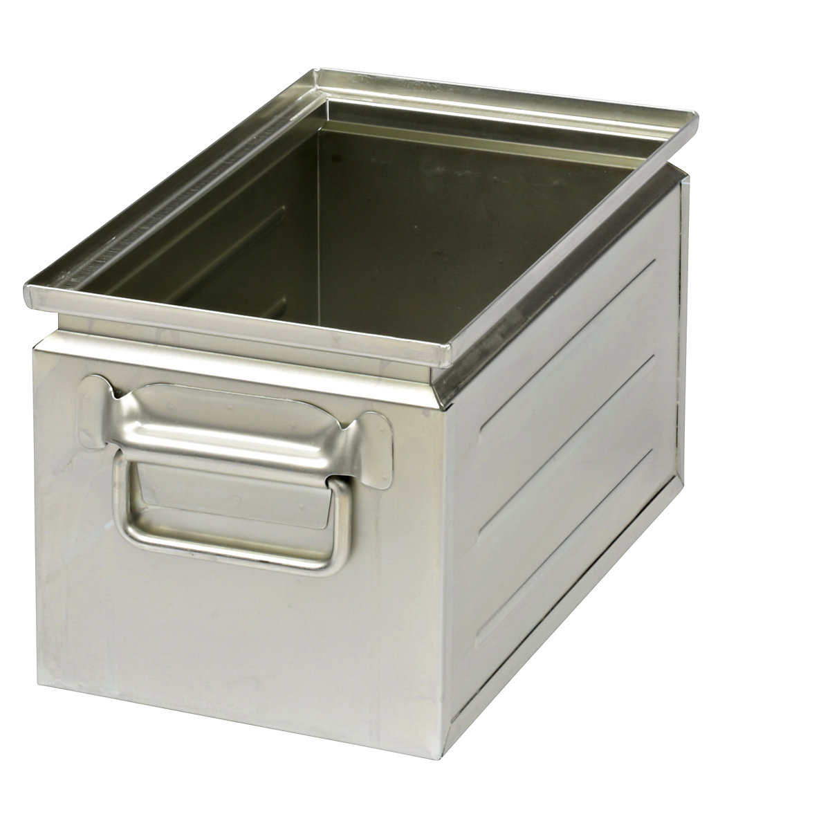 Stacking container made of sheet steel, capacity approx. 14 l, zinc plated-4
