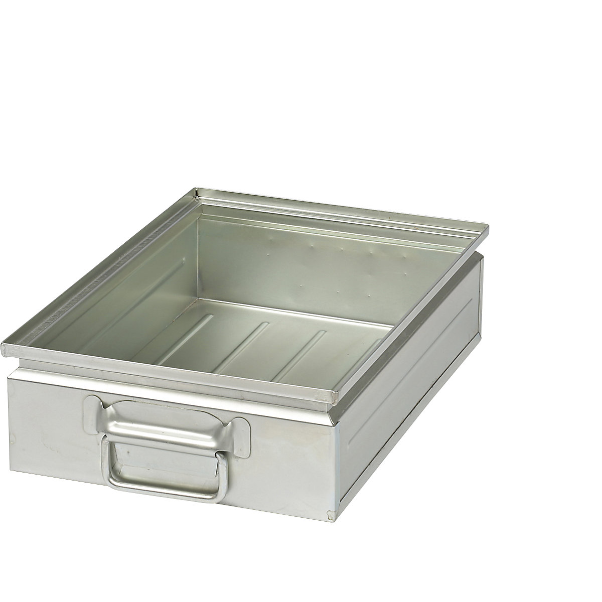 Stacking container made of sheet steel, capacity approx. 15 l, zinc plated-4